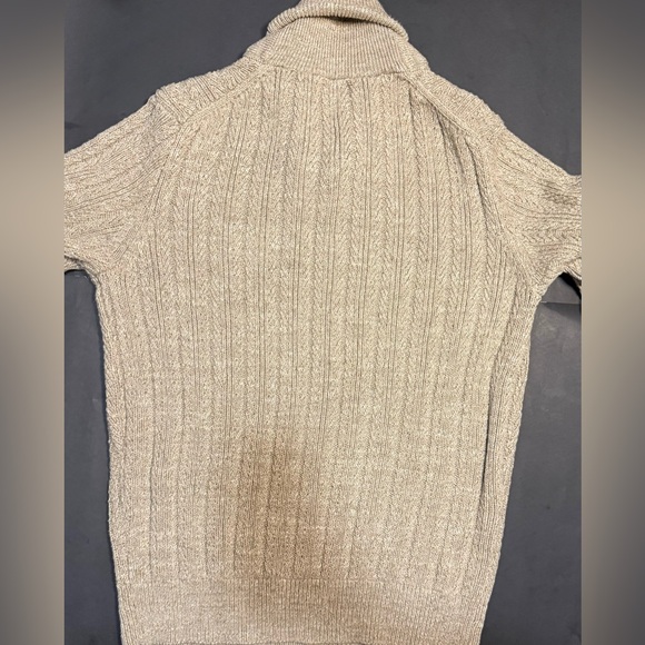 J Crew Mens Ecru Cable Knit Cotton Sweater - Picture 8 of 10